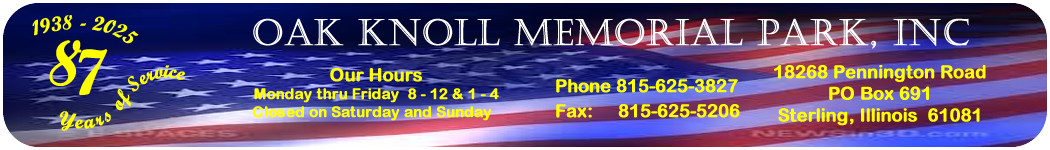 Oak Knoll Cemetery | Sterling Illinois Oak Knoll Cemetery | Sterling Illinois